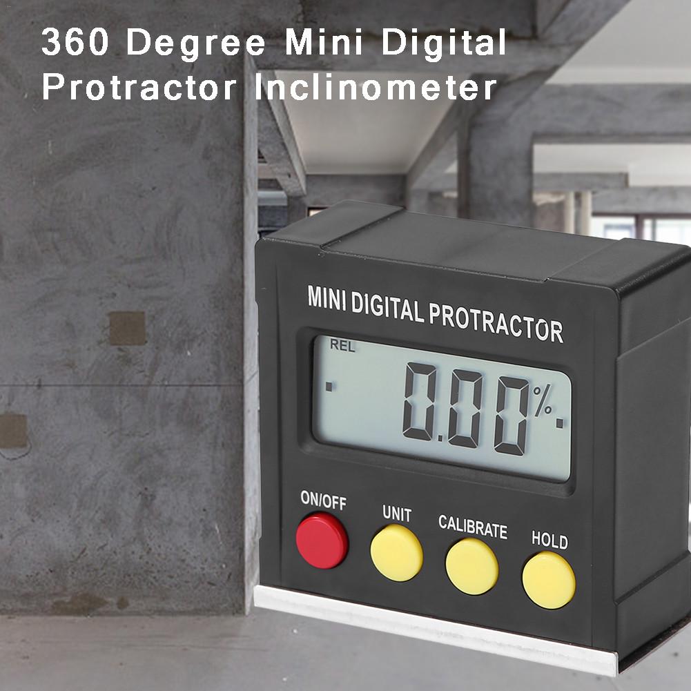 Horizontal Angle Meter Digital Protractor Inclinometer Electronic Level Box Magnetic Base Measuring Tools