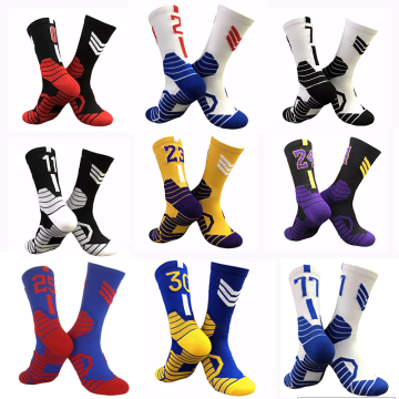 Professional Super Star Basketball Socks Elite Thick Sports Socks Non-slip Durable Skateboard Towel Bottom Socks Stocking