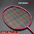Rainbow Color Strings Carbon Fiber Badminton Rackets Ultralight 4U 83g Professional Offensive Type Racquet With Bag Speed Sports