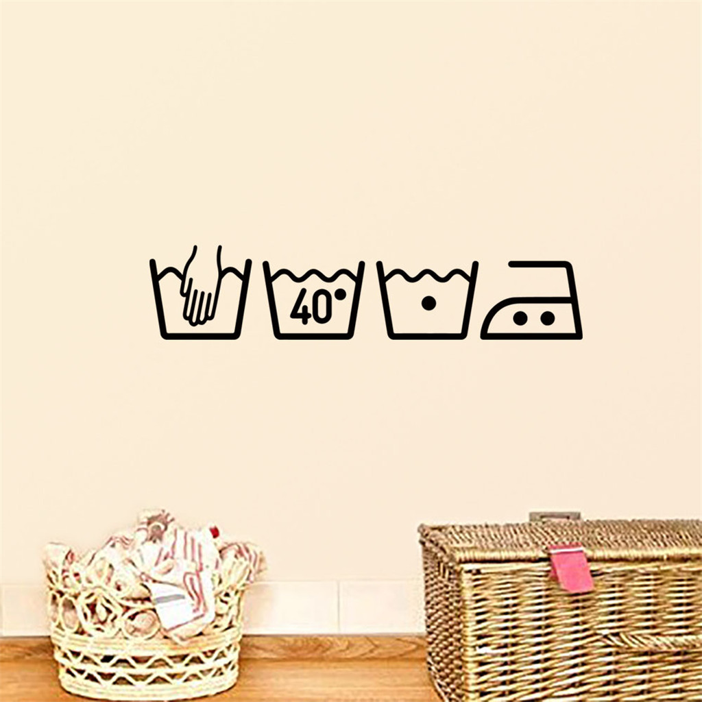 KAKUDER Hot Sale Washing Machine Removable Art Vinyl Mural Home Room Decor Wall Stickers On the Wall For Laundry Rooms dropship