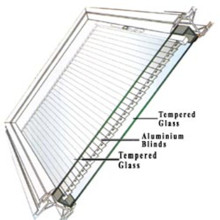 Tempered Low-E Double Glazing Glass with Blind Inside