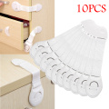 10Pcs Baby Security Protector Child Cabinet locking Plastic Lock Protection of Children Locking From Doors Drawers Baby Safety