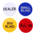 Big Little Blind All in Poker Chip and Dealer Buttons for Texas Hold'em Prop