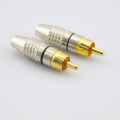 5pcs/10pcs RCA Male Plug to cabling Connector Adapter Audio Video Cable CCTV camera Non Solder Gold Plated Accessories