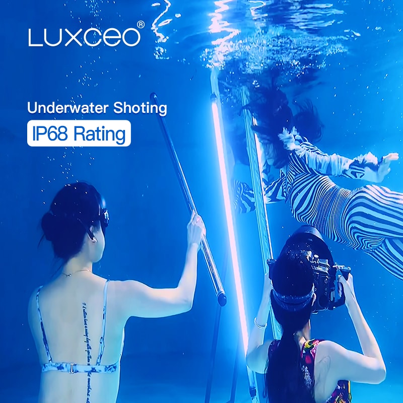 LUXCEO P120 RGB LED Light Tube 120cm with Remote Control Built-in Battery Photography Lighting Tube Stick for Video photo Studio