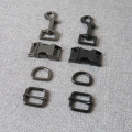 20 sets 20mm Metal D ring belt straps slider breakaway side release buckle spring hook for dog collar leash harness accessories