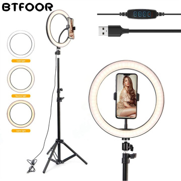 Photography Lighting with Tripod Stand Camera Photo Studio Circle Led Selfie Ring Light Phone Lamp for Video Fill Youtube Set