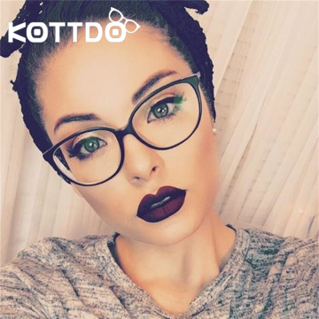 KOTTDO Fashion Women Cat Eye Eyeglasses Men Myopia Optical Glasse Frame Eye Glasses Computer Transparent Clear Frame Oculos