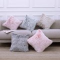 Cushion long hair pillow bedside cushion cushion gradient color backrest plush pillowcase