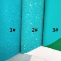 Mint Glitter Fabirc, Faux Leather Fabric, Litchi Synthetic Leather Fabric Sheets For Bow A4 8"x11"Twinkling Ming XM515