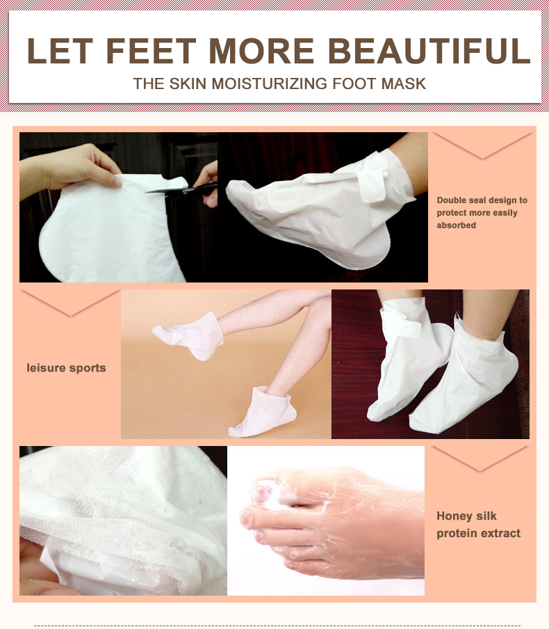 2Pieces/1Pair Honey Foot Masks Pedicure Socks Peeling Foot Care Beauty Feet Mask Feet Peeling Korean Foot Skin Care Set