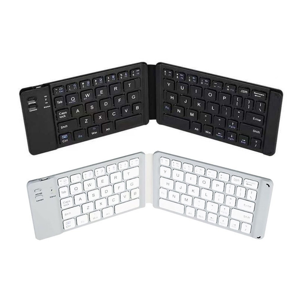 Foldable Mini Keyboard For Mobile Phone Tablet Pad Laptop Smart TV White Black Portable Keypad Windows Android IOS