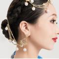 India Pakistan Girl Dance Accessory Woman Dance Performance Earrings Headdress