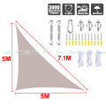 5x5x7.1m Triangle UV Block Sun Shade Sail Perfection Outdoor Patio Garden hiking camping car parking 16x16x23.5ft accessories