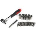 Small Size 23 Pcs Multi-Function Precision Ratchet Wrench Set Motorcycle Repair Tool Traveling Necessary