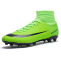 New Adults Men's Outdoor Soccer Cleats Shoes High Top TF/FG Football Boots Training Sports Sneakers Shoes Plus Size 35-45