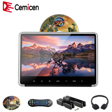 Cemicen 11.6 Inch Silver Car Headrest Monitor HD 1080P Video Digital IPS Touch Button Car DVD Player with HDMI/FM/IR/USB/SD/Game