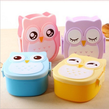 Lunch Box For Kids Cartoon Owl Japanese Bento Boxes Meal Lunchbox Storage Portable School Outdoor Thermos For Food Picnic Set