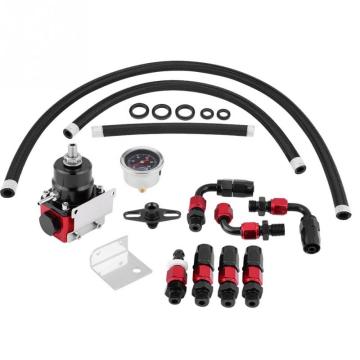 1 Set Universal Kit Oil 0-100psi Gauge AN 6 Fitting End Oil Pressure Regulator Aluminium Alloy Auto Replacement Parts