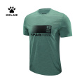 KELME Men's Running Shirts Fast Cool Training T-Shirt Short Sleeve Cotton Shirt At Dry Outdoor Sports Tops Tees 3681037