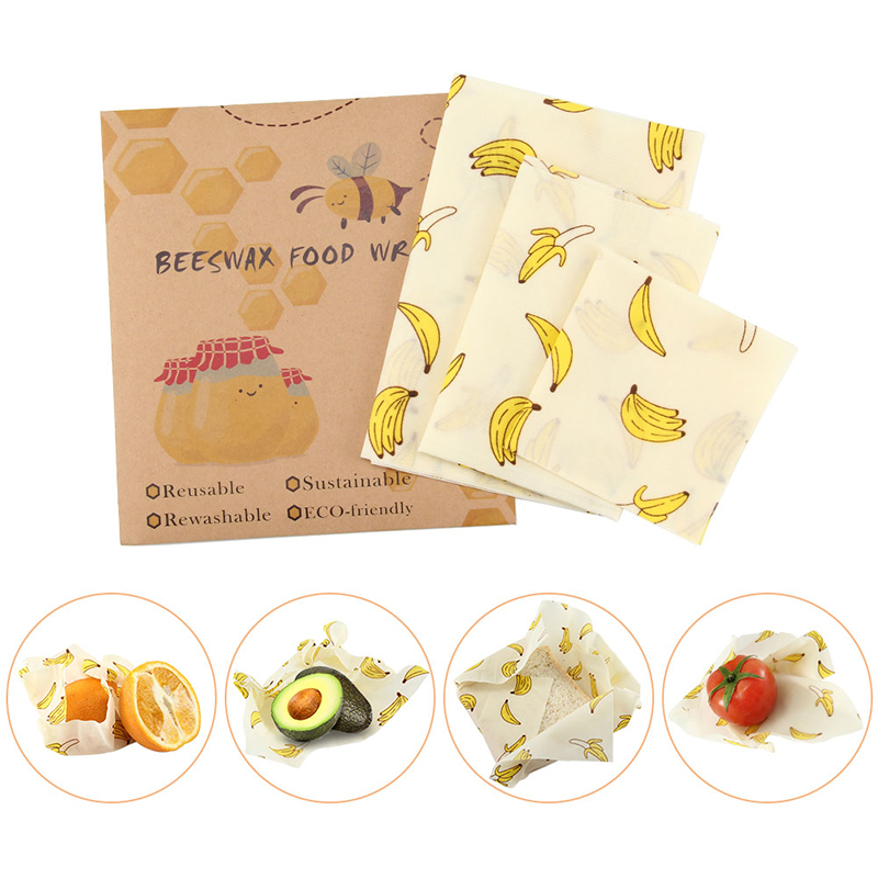Reusable Waste Food Wrap Beeswax Wrap Sustainable Free Beeswax Food Storage Cloth Eco Friendly Snack Wrap Kitchen Tools