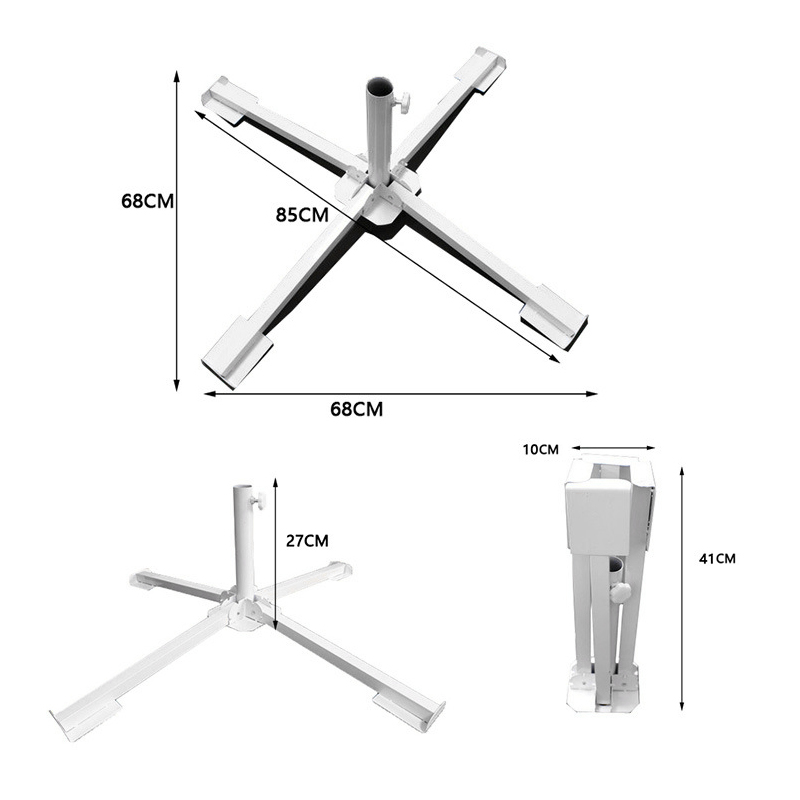 Folding Patio Umbrella Cross Holder Outdoor Umbrella Base Stable Non-slip Patio Umbrellas & Bases 68x68x85x27cm TB Sale