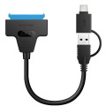 USB 3.0 to SATA 22 Pin with extra USB2.0 power Adapter Y Cable for 2.5" Hard disk driver SSD 5Gbps 25cm