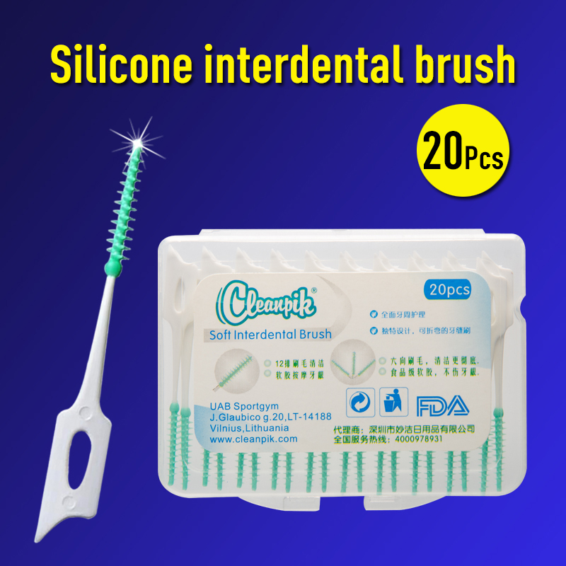 20Pcs Adults Interdental Brush Clean Between Toothpick Oral Care Tool Portable Packaging Dental Floss Gingival Interdental Brush