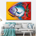 Canvas Art Wild Animals Wall Painting Colorful Fish Oil Canvas Painting Home Decoration Print Poster Art for Living Room