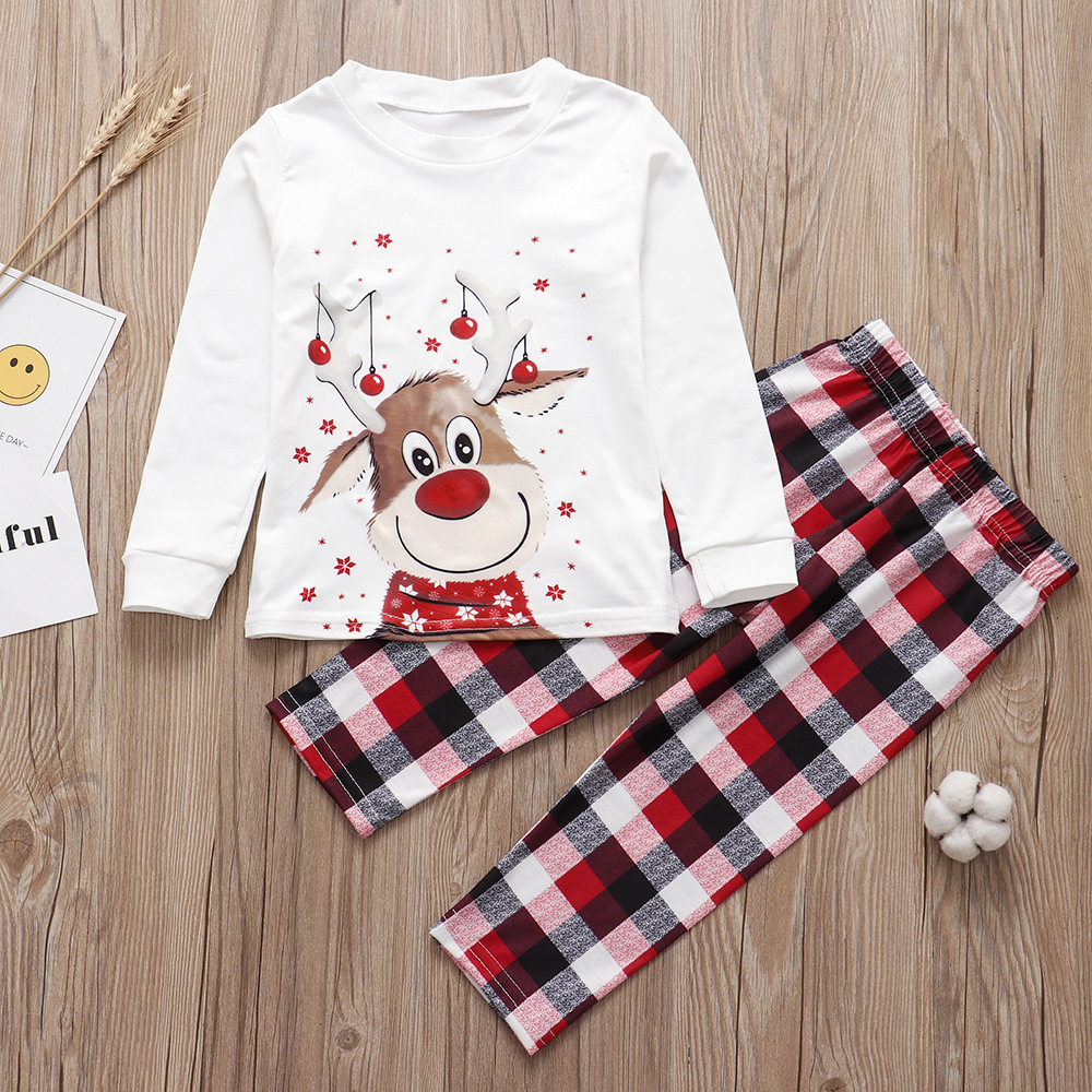 Christmas Family Matching Pajamas Set Rompers Deer Adult Kid Clothes Top Pants Xmas Sleepwear Family Look New Year Gift for Mom