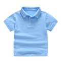 Children Summer Cotton Short Sleeved Shirt Toddler Baby Boys Girls Fashion Solid Color Polo Shirt Casual Tops For Kids 2-7 Years