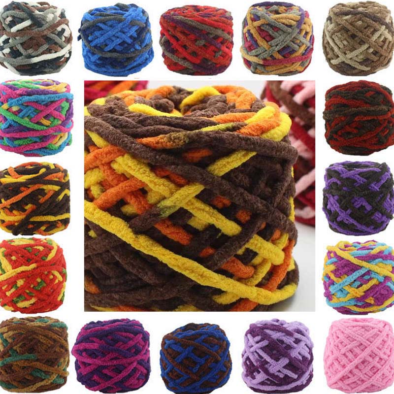 Scarfwool Wool 10 x 100g skeins Cotton Knit Chunky Yarn Knitting velvet chenille HandCraft Chunky Colours BabySoft Crochet DIY
