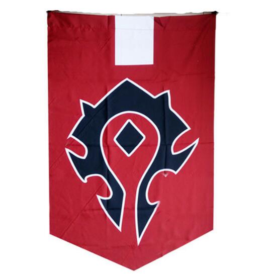 128x64cm World of Warcr Alliance Movie Horde Banner Embroidery Flag Home Dacron Cosplay Accessory Movie War Party craf