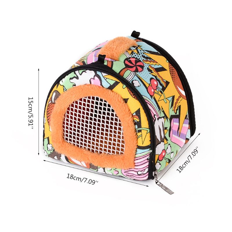 Portable Small Pet Travel Bag Hamster Carrier Breathable Outdoor Hedgehog Bag