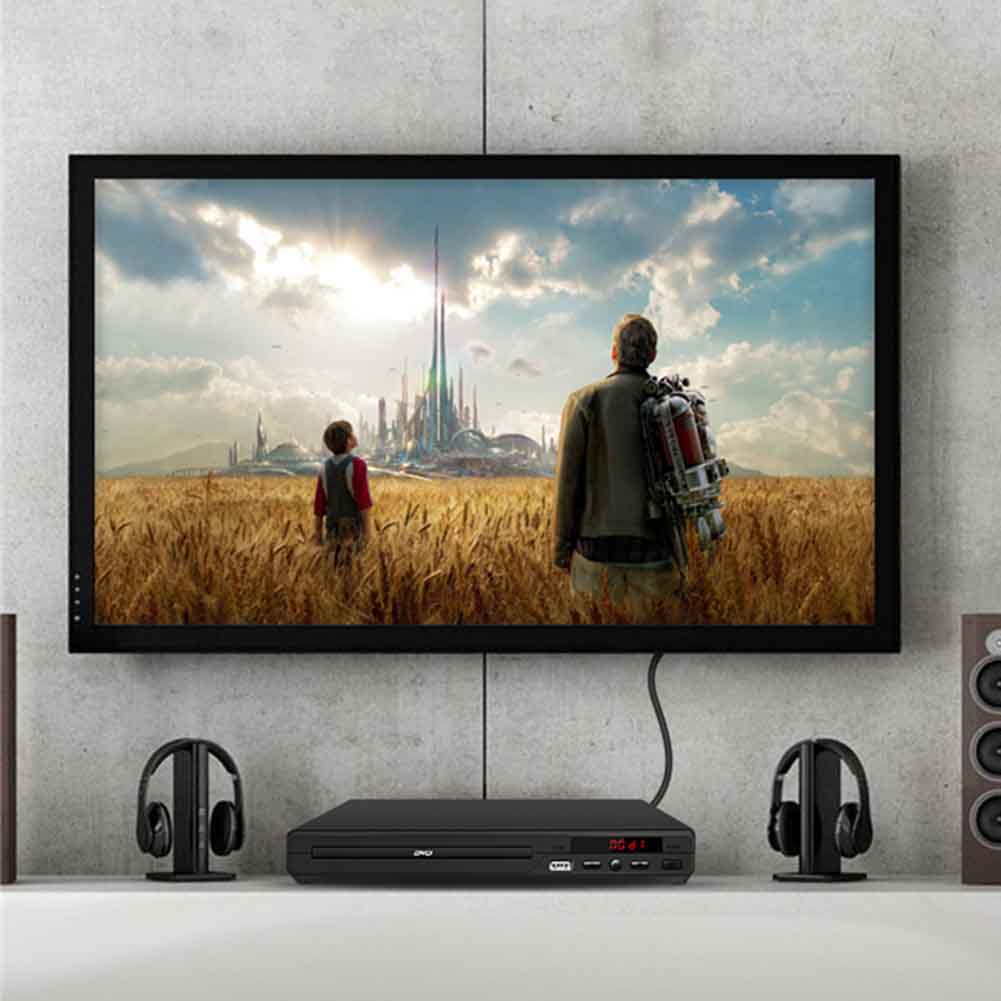 Video Audio Music DVD Player Movie Home 5.1 Surround Sound HD 1080P Entertainment USB Compatible Media With AV Cable For TV