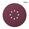 10pcs 225mm 9Inch 8 Hole Sander Disc Sanding Polish Paper Sandpaper 80/ 100/ 120/ 150/ 180/ 240/ 320/ 400/ 600/ 800/ 1000 Grit