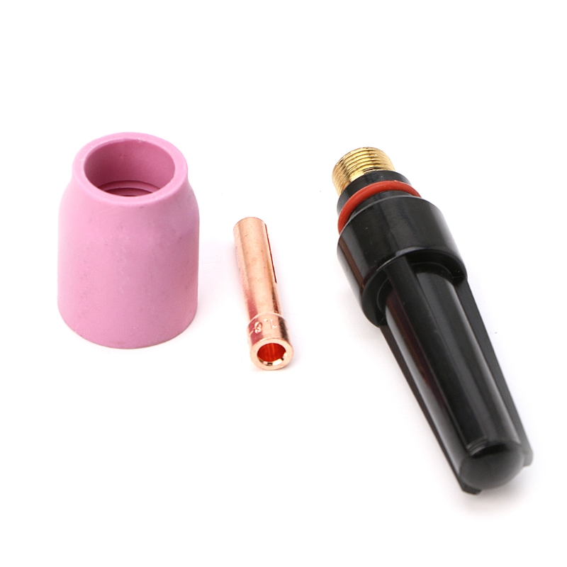 5PCS Tig Welding Torch Stubby Cup Gas Collet Body Lens Kit