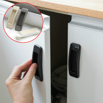 2pcs/set Self-adhesive Plastic Sliding Door Pull Window Handle Cupboard Cabinet Kitchen Drawer Knobs