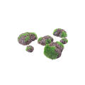 6pcs/pack Fake Moss Stones Craft Flower Green Plants Rock Artificial Landscape Stone Shop Window Home Garden Decor