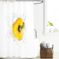 Yellow pepper Curtains Waterproof white bathroom Polyester cute kid‘s’ fashion fresh style Shower Curtains Screen with Hooks new