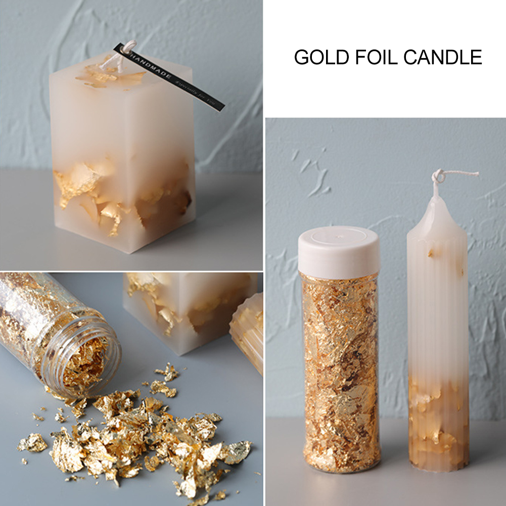 DIY Soap Candle Gold Foil Creative Baked Sequin Handmade Materials for Paraffin Candle Mold Decor Aromatic Candle Making Prop