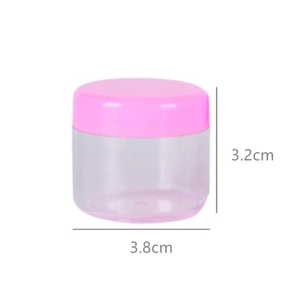 5PCS Refillable Bottles Pink Plastic Empty Makeup Jar Pot Travel Face Cream Lotion Cosmetic Container Empty Bottle
