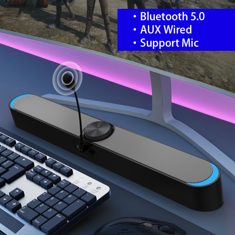 Soundbar Computer Speakers Sound Bar TV LED Barra De Sonido Bluetooth Speaker Desktop Laptop Home Theatre System Audio with Mic