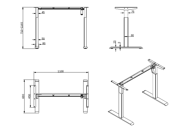 Electric Lifting Laptop Desk