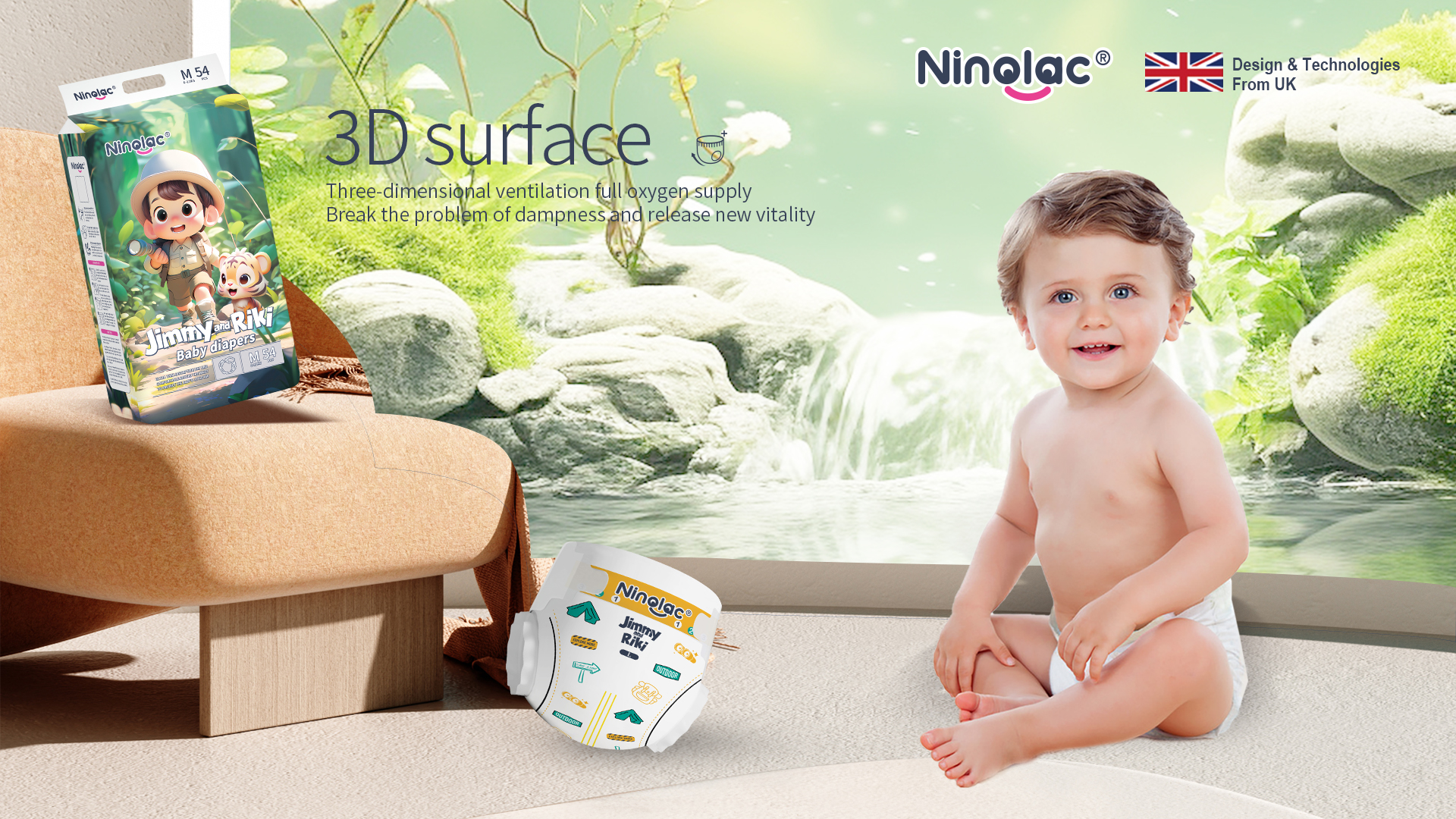 Dryness Baby Diapers Ultra-Absorbent