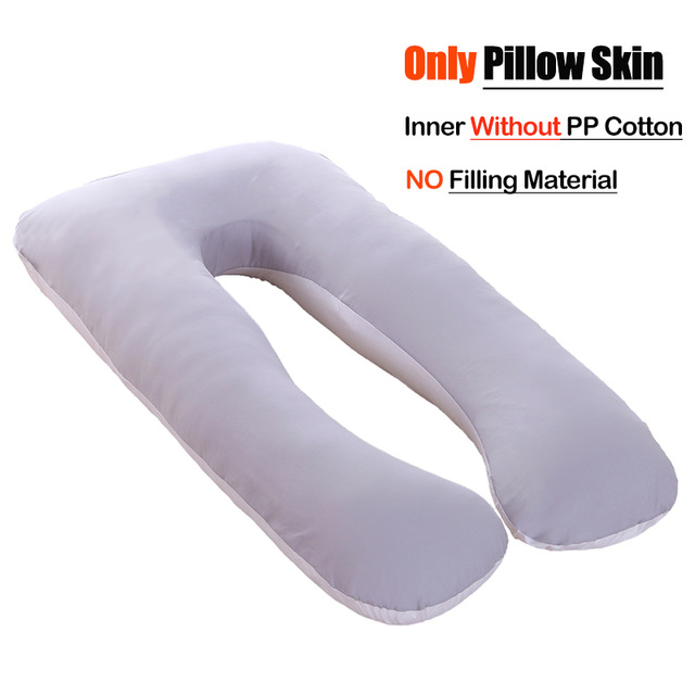 1pc Sleeping Support Pillow Skin for Pregnant Bedding Full Body U-Shape Cushion Sleep Multifunctional Maternity Pillows covers