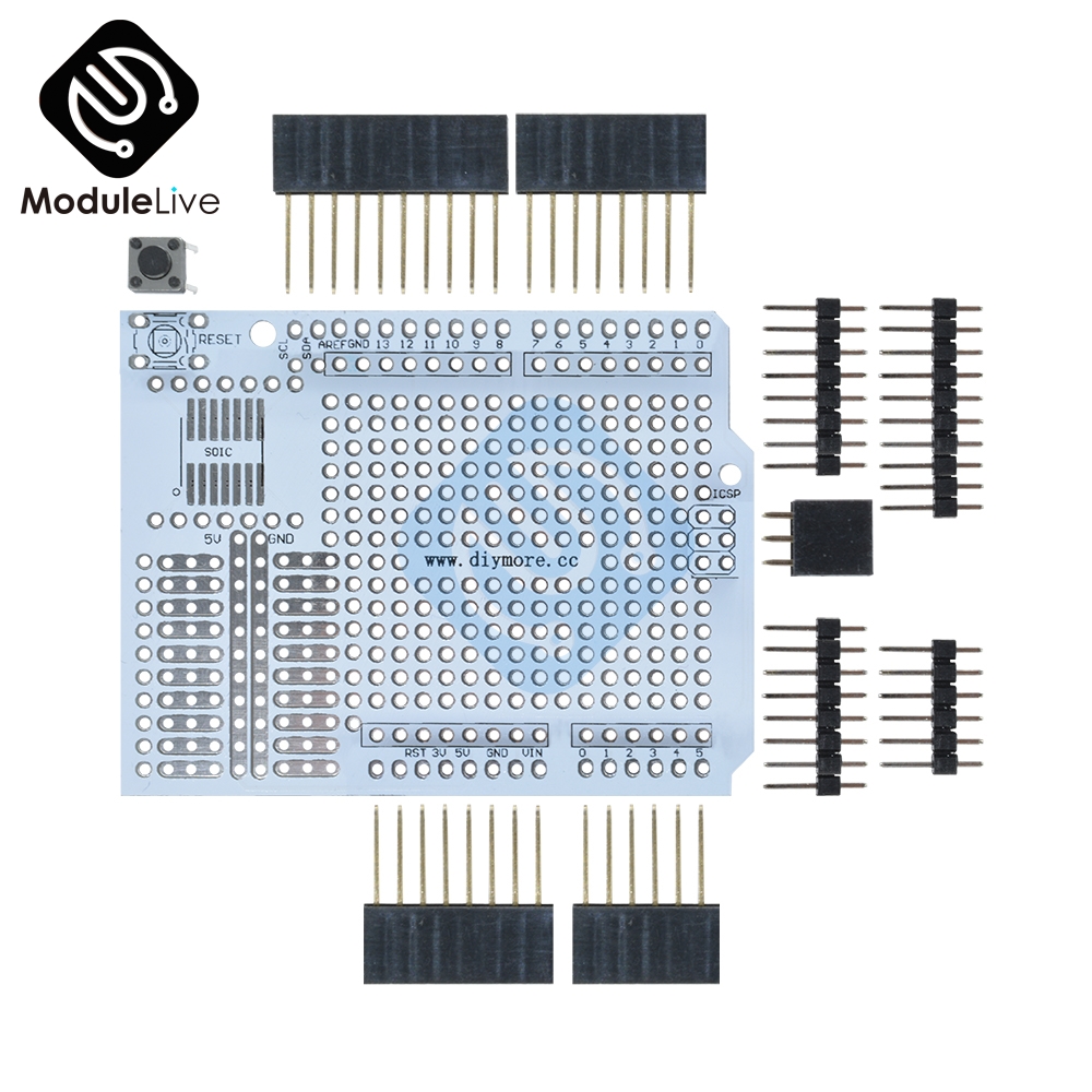 1Pcs Prototype PCB Development Bread Board Expansion Shield Board Breadboard Protoshield Module For Arduino UNO R3 One Diy Kit