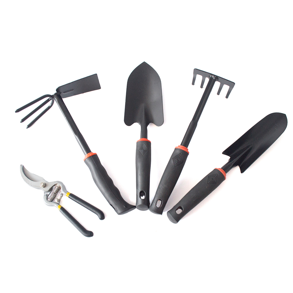 6 Pcs Garden Tools Set Manual Removing Garden Taproot Pruning Shears Trowel Cultivator Weeding Fork Weeder and Secateur Q40