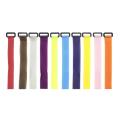 10pcs Reusable Fishing Rod Tie Holder Strap Suspenders Fastener Hook Loop Cable Cord Ties Belt Fishing Accessories 10 Colors