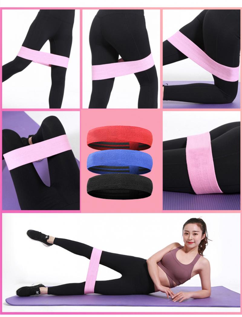 Fitness Yoga Loop Strength Booty Resistance Bands Butt Exercise Bands For Hip Legs Thigh Glutes Non-Slip Deep Squat Band